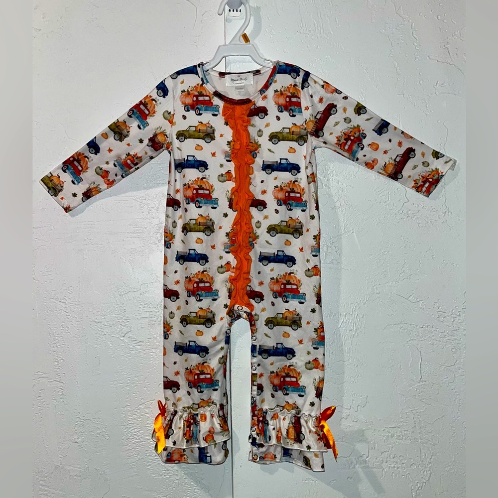 Harvest Pumpkins and Trucks Romper